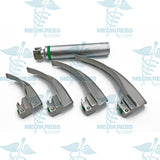 Macintosh Fiber Optic Laryngoscope with 4 Blades & Metal Body Surgical Instruments