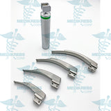 Macintosh Integra Fiber Optic Laryngoscope with 4 Blades & Metal Body Surgical Instruments