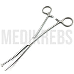 Kocher Hemostatic Forceps Curved Serrated Jaws 1 x 2 Teeth 20 cm