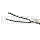 Kocher Hemostatic Forceps Curved Serrated Jaws 1 x 2 Teeth 14 cm