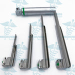 Miller Fiber Optic Laryngoscope with 4 Blades & Metal Body Surgical Instruments