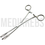 Foerster Sponge Holding Forceps Curved Serrated Jaws 18 cm
