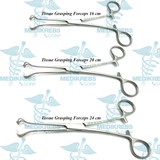 3 Pcs Babcock Tissue Grasping Forceps 16 cm, 20 cm, 24 cm