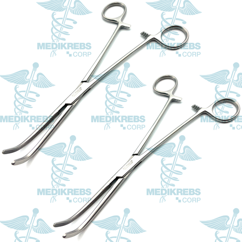 2 Pcs Lahey Sweet Bile Duct Forceps Curved 19 cm
