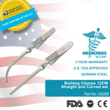 Bulldog Clamp Curved & Straight 12 CM (set of 2) Cardiovascular Surgery OR Grade