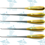 Spratt Brun Bone Curette Bundle Curved 26 cm Fig. 0-00000 (Set of 5)