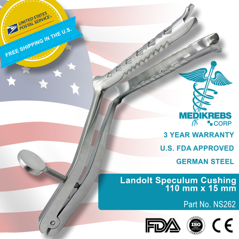 Landolt Speculum Cushing 110 mm x 15 mm Surgical Instruments