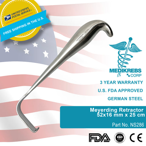 Meyerding Retractor 52x16 mm x 25 cm Surgical Instrument