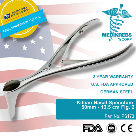 Killian Nasal Speculum 50mm - 13.5 cm Fig. 2 Surgical Instruments
