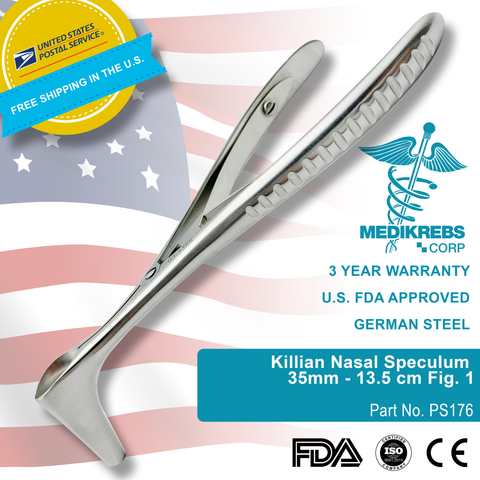 Killian Nasal Speculum 35mm - 13.5 cm Fig. 1 Surgical Instruments