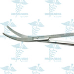 Medikrebs Parametrium Scissors Curved Gold Handle 25 cm German Steel