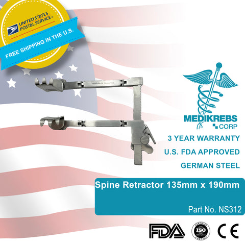 Medikrebs Spine Retractor Neurosurgery Instruments German Steel