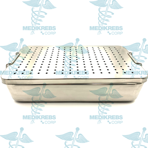 Stainless Steel Sterilization Tray 16'' x 8'' x 4'' (40 x 20 x 10 cm)