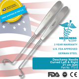 Deschamp Needle Curved Left & Right 21 cm (set of 2) Surgical Instruments