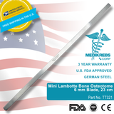 Mini Lambotte Bone Osteotome 6 mm Blade, 23 cm OR Grade Orthopedic Instruments