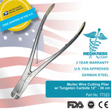 Muller Wire Cutting Plier w/ Tungsten Carbide 12'' - 30 cm Orthopedic Instrument