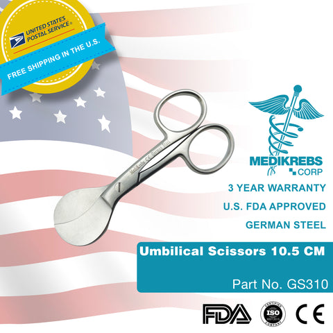 Medikrebs Umbilical Scissors 10.5 CM German Steel